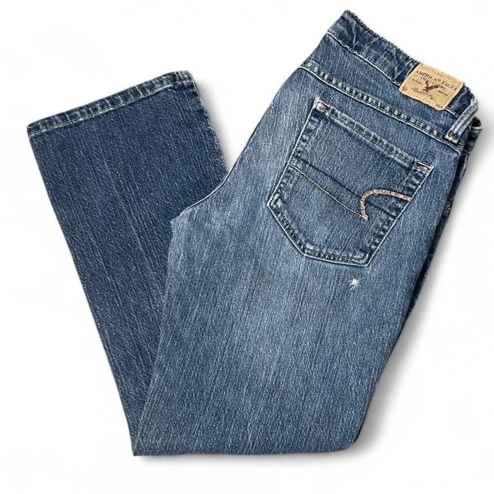 y2k 2000s American Eagle lowrise blue bootcut jeans - Picture 7 of 7